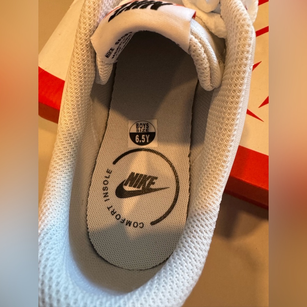 NIB Nike Court Legacy White with Gold and Black Accents - Picture 4 of 5